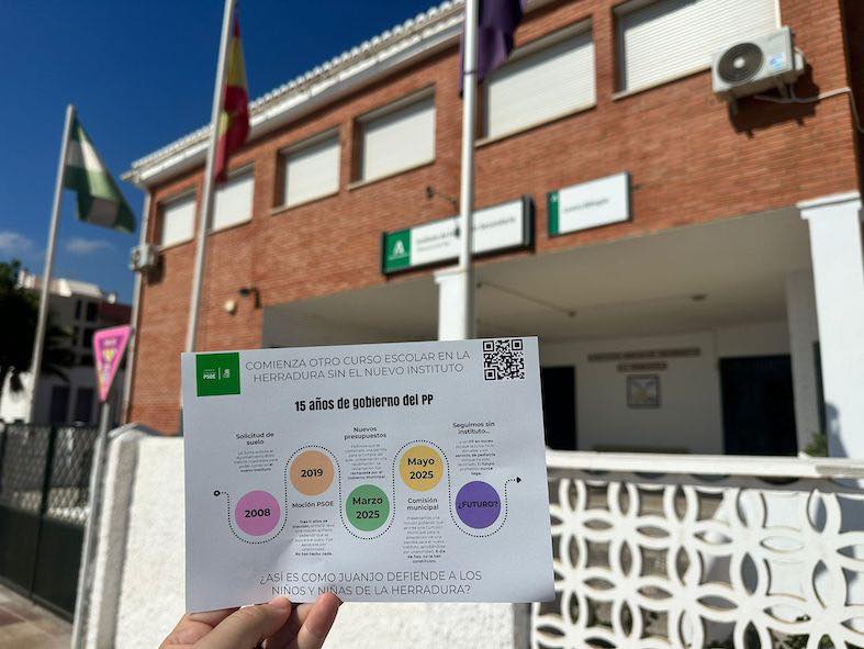 El PSOE exige, en el inicio de curso, la construcción del nuevo instituto de La Herradura 