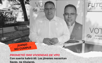 El PSOE exige al PP un calendario real para la vivienda pública tras prometer 1500 VPO y no mover una sola piedra