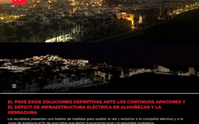 El PSOE exige soluciones definitivas ante los continuos apagones y el déficit de infraestructura eléctrica en Almuñécar y La Herradura