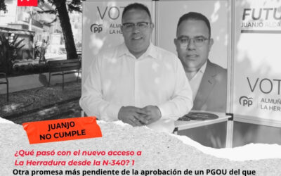 El PSOE pregunta por el nuevo acceso de La Herradura tras quedar en el olvido la promesa electoral de Ruiz Joya