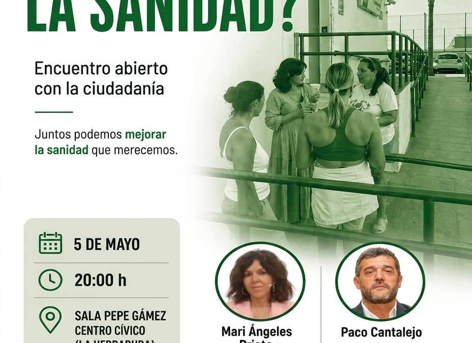 El PSOE celebra este martes en La Herradura un encuentro abierto para hablar de la sanidad pública