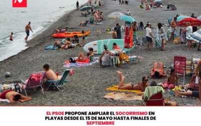 El PSOE propone ampliar el socorrismo en playas desde el 15 de mayo hasta finales de septiembre