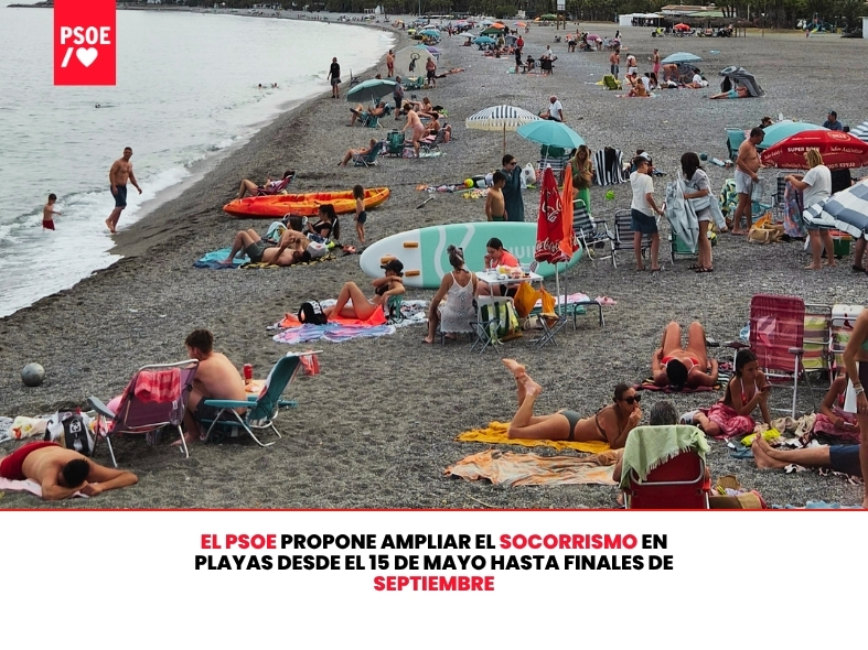 El PSOE propone ampliar el socorrismo en playas desde el 15 de mayo hasta finales de septiembre