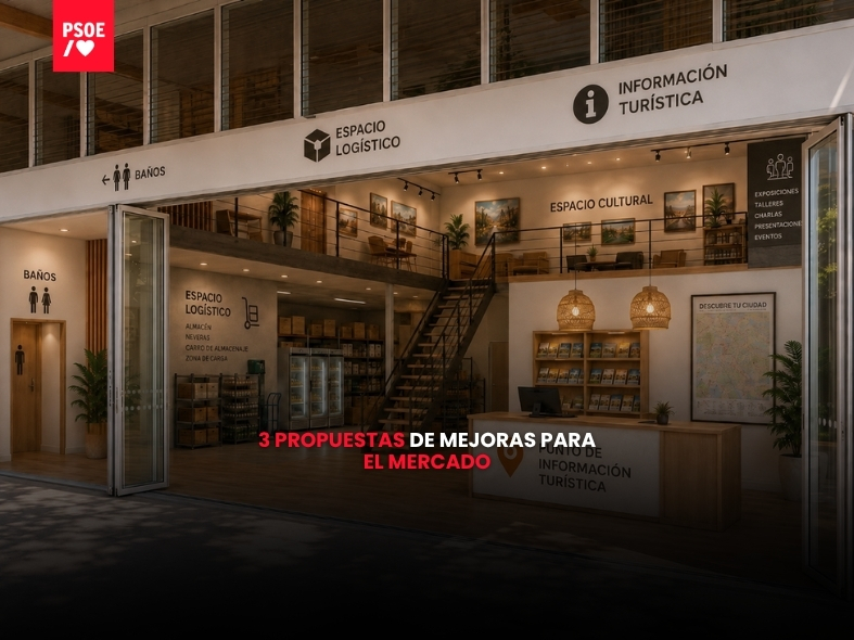 El PSOE pide al PP que deje de llamar “incidencias” a sus fallos de gestión del Mercado y propone 3 soluciones para los problemas que arrastra desde su apertura