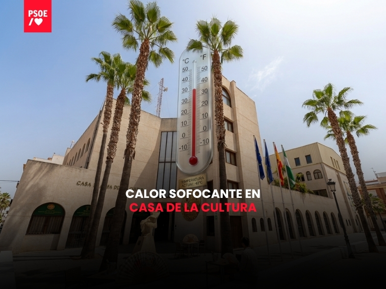 El PSOE denuncia el calor sofocante y la falta de climatización en el auditorio de la Casa de la Cultura