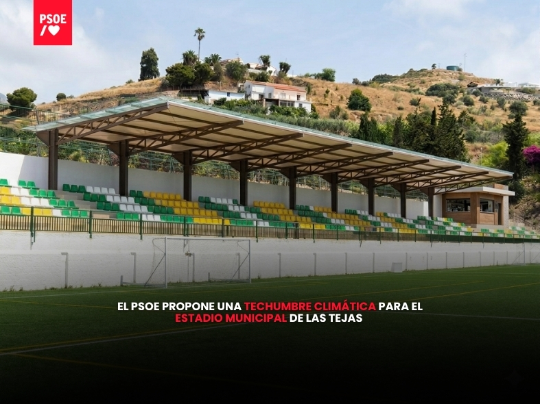 El PSOE propone una techumbre climática para el estadio municipal de Las Tejas