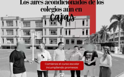 El PSOE denuncia que el nuevo curso comienza con los aires acondicionados de los colegios todavía guardados en un almacén por la inoperancia del gobierno local