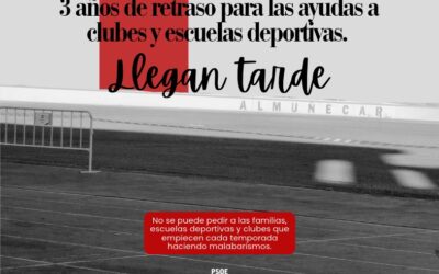 El PSOE exige terminar pagar las ayudas atrasadas a clubs y poner a punto las instalaciones deportivas al comenzar la temporada